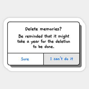 Delete Memories? Sticker